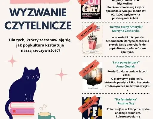 Wrześniowe wyzwanie czytelnicze w bibliotece – jak popkultura wpływa na naszą rzeczywistość?