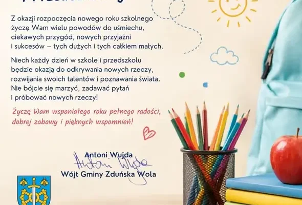Rok szkolny 2026/2027 w gminie Zduńska Wola: 1066 uczniów rozpoczęło naukę