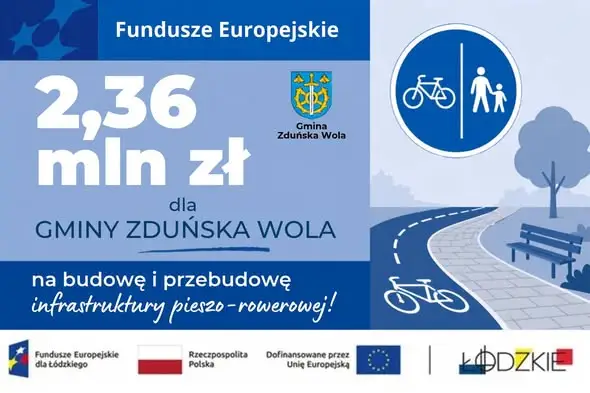 Gmina Zduńska Wola podpisała umowy na nowe ścieżki rowerowe