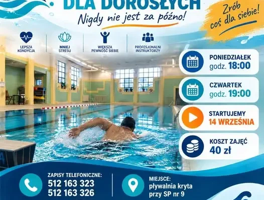 Nauka pływania w Zduńskiej Woli – ostatnie miejsca na zajęcia od 14 września