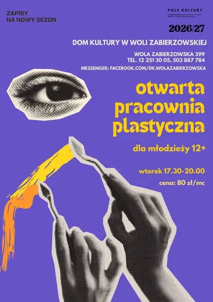 Nowy sezon w Domu Kultury w Woli Zabierzowskiej – ruszają zapisy na zajęcia plastyczne
