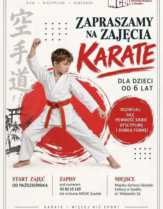 Karate dla dzieci w Szadku – zapisy na zajęcia od października