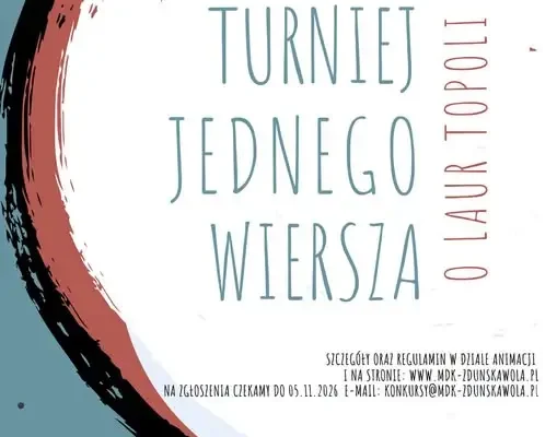 Turniej Jednego Wiersza „O Laur Topoli” – szansa dla młodych poetów z Łódzkiego