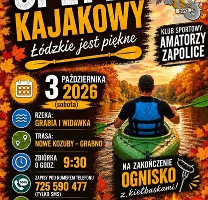 Spływ kajakowy Grabią i Widawką – ostatnie miejsca na sobotnią przygodę