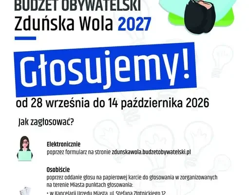 Budżet Obywatelski Zduńskiej Woli 2027 – głosowanie trwa tylko do 14 października