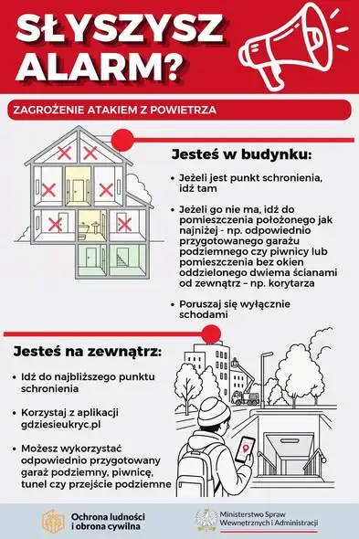 Alert RCB i syreny alarmowe – jak reagować? Nowe materiały MSWiA