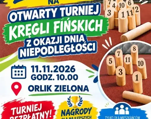 Zduńska Wola: otwarty turniej kręgli fińskich na Orliku 11 listopada