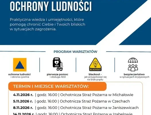 Bezpłatne warsztaty ochrony ludności w gminie Zapolice – naucz się reagować w kryzysie