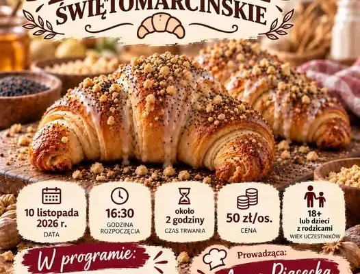 Warsztaty pieczenia rogali świętomarcińskich w GOKiS Zapolice