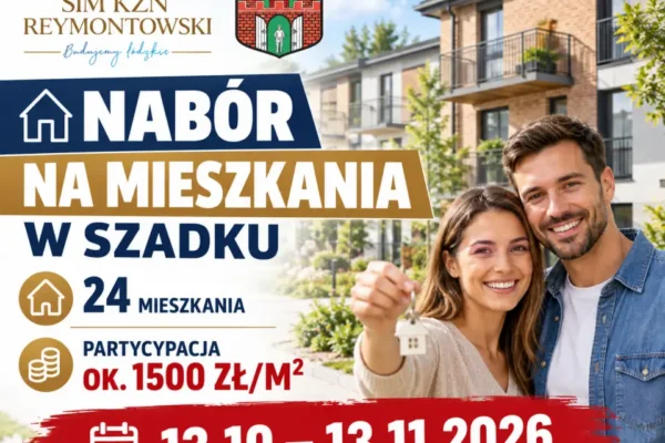 Szadek: rusza nabór wniosków o najem 24 mieszkań SIM KZN Reymontowski