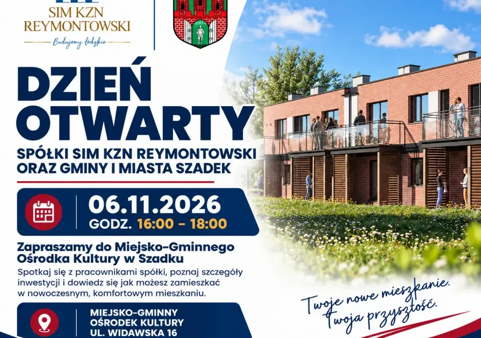 Dzień Otwarty SIM KZN Reymontowski w Szadku – poznaj ofertę nowych mieszkań